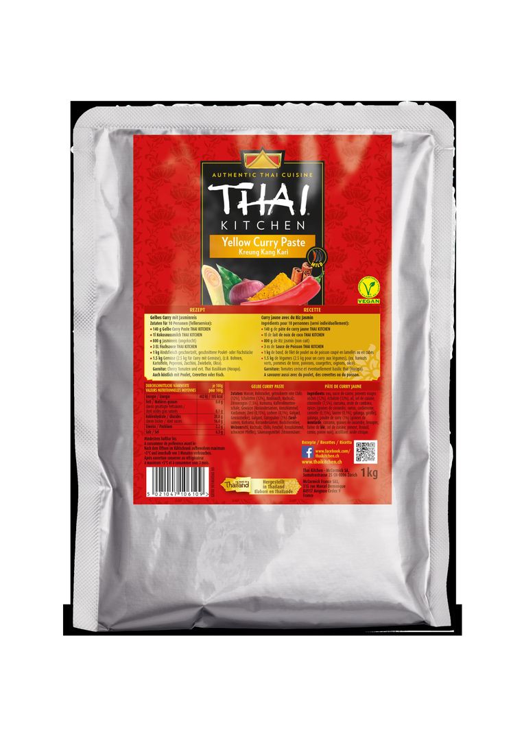 Curry jaune en pâte - THAI KITCHEN - Sachet de 1 kg