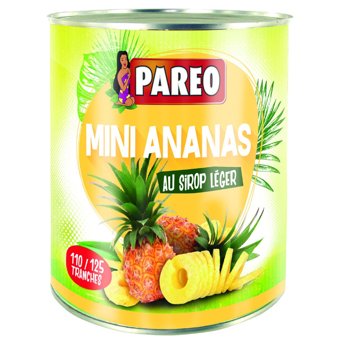 Mini ananas en tranches au sirop léger - PAREO - Boite 4/4