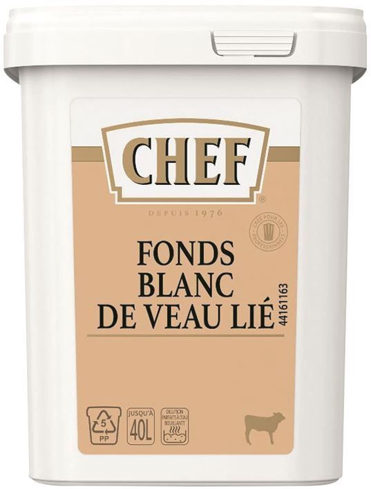 Fonds blanc de veau lié déshydraté - CHEF® - Boite de 800 g