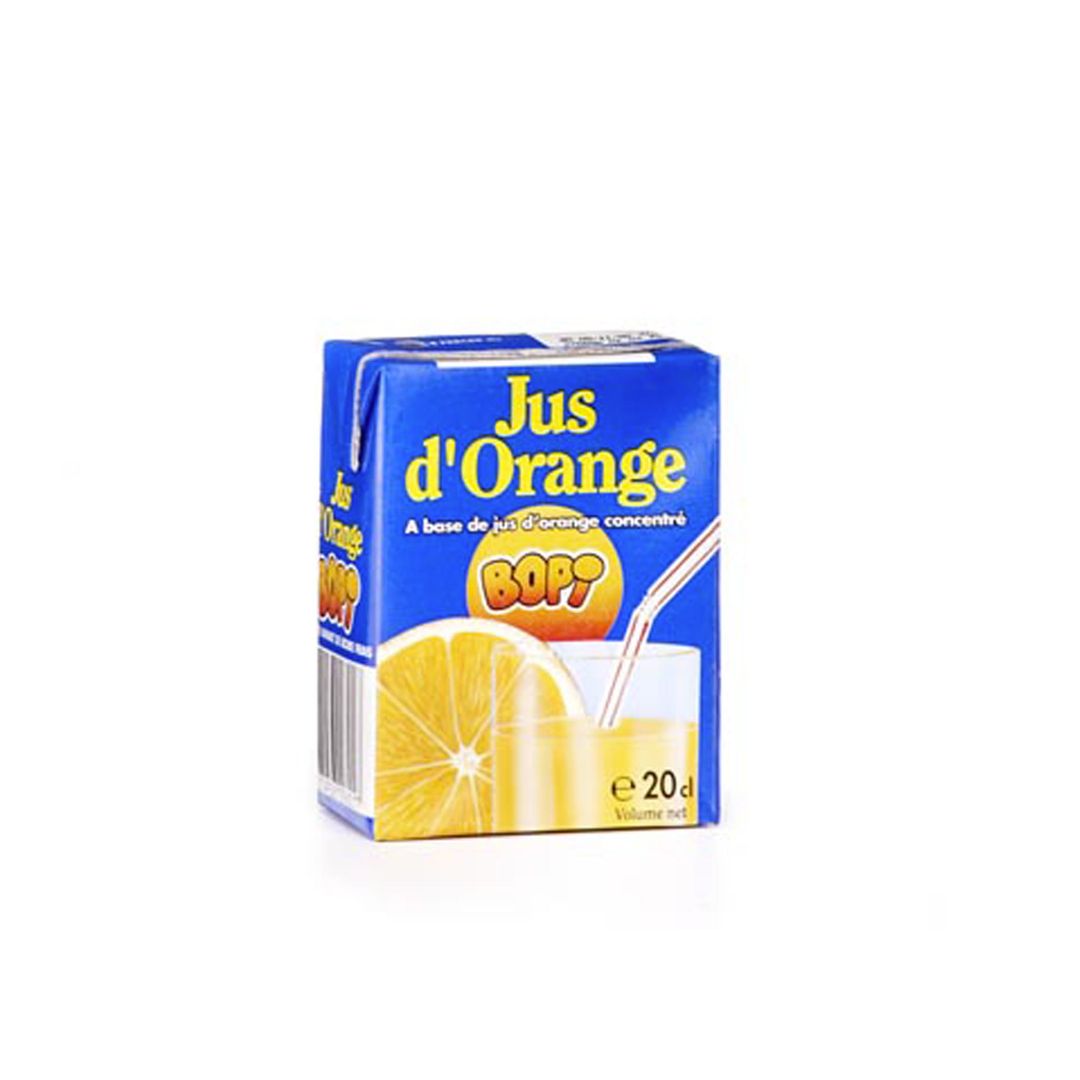 Jus d'orange à base de concentré - BOPI - Carton de 24 briques