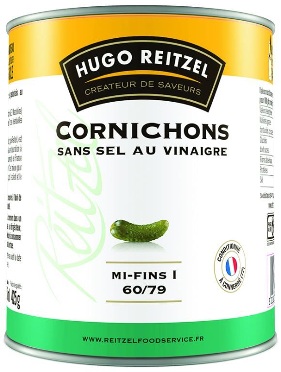 Cornichons au vinaigre sans sel - HUGO REITZEL - Boîte 4/4