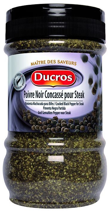 Poivre noir concassé pour steak - DUCROS - Boîte de 420 g