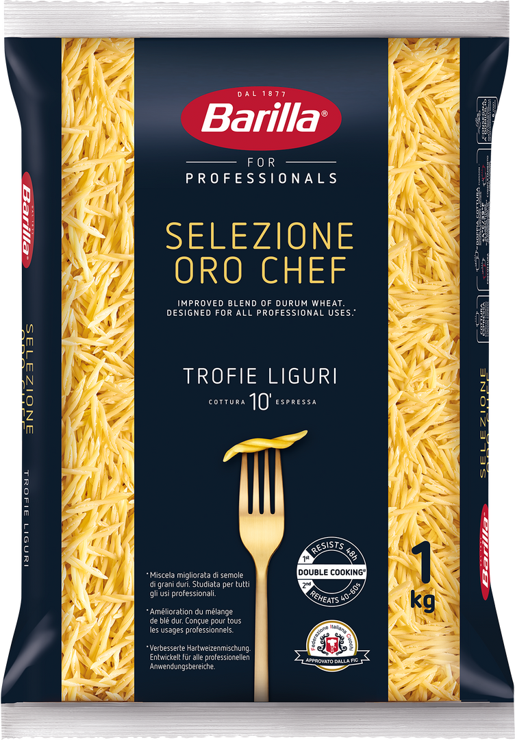 Trofie Liguri Oro Chef - BARILLA - Carton de 9 sachets