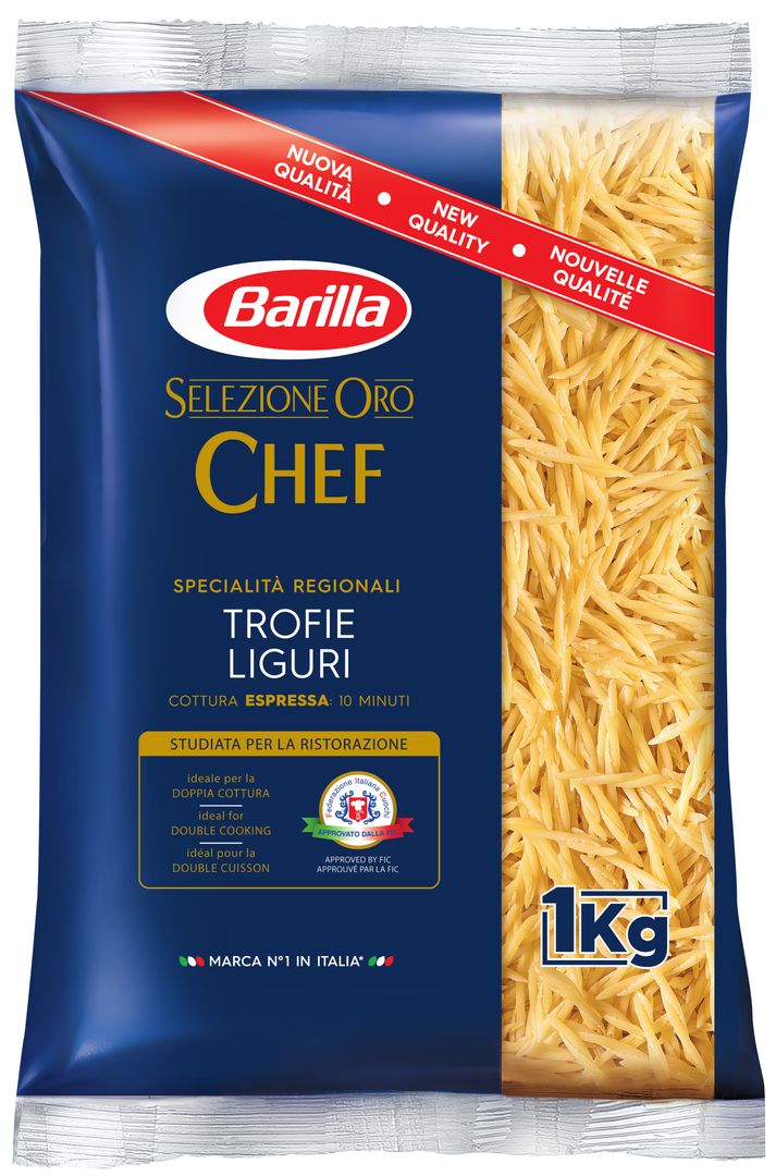 Trofie Liguri Oro Chef - BARILLA - Carton de 9 sachets