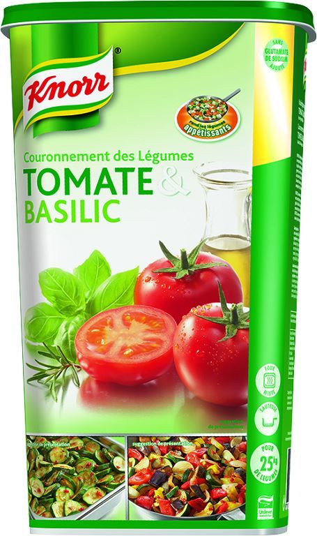 Couronnement des légumes tomate basilic déshydraté - KNORR - Boite de 1 kg