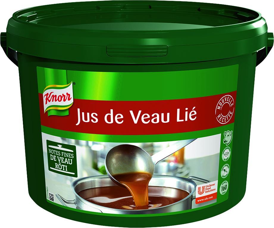 Jus de veau lié déshydraté - KNORR - Seau de 4 kg