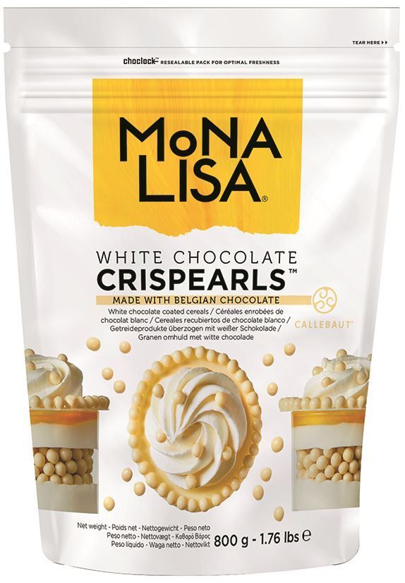 Perles croustillantes enrobées de chocolat blanc Crispearl - MONA LISA - Sachet de 800 g