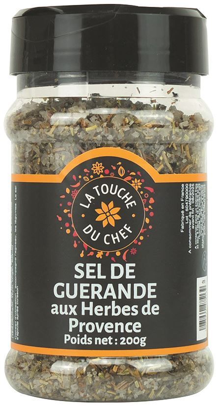 Sel de Guérande aux herbes de Provence - LA TOUCHE DU CHEF - Pot de 200 g