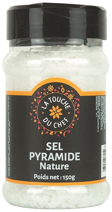 Sel pyramide naturel - LA TOUCHE DU CHEF - Pot de 150 g