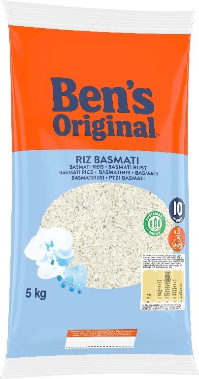 Riz basmati - BENS ORIGINAL - Sac de 5 kg