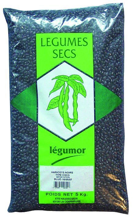 Haricots noirs type coco - LEGUMOR - Sac de 5 kg