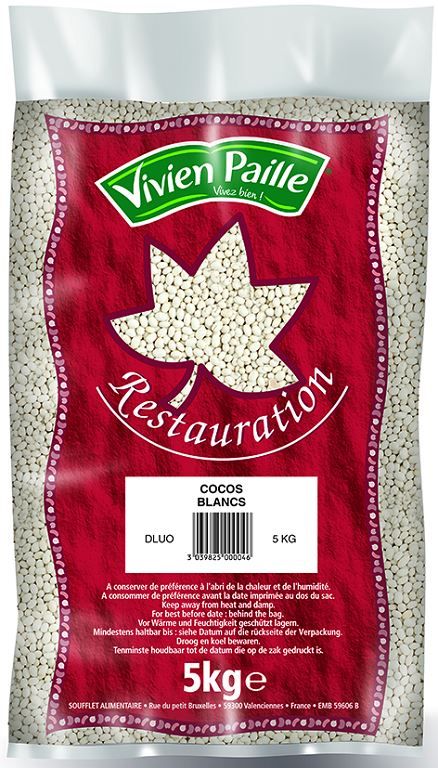 Haricots cocos blancs - VIVIEN PAILLE - Sac de 5 kg