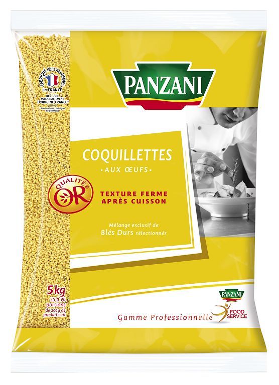 Coquillettes aux oeufs - PANZANI SOLUTIONS - Sac de 5 kg