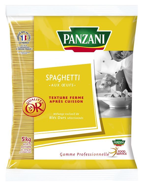 Spaghetti aux oeufs frais QS - PANZANI SOLUTIONS - Sac de 5 kg