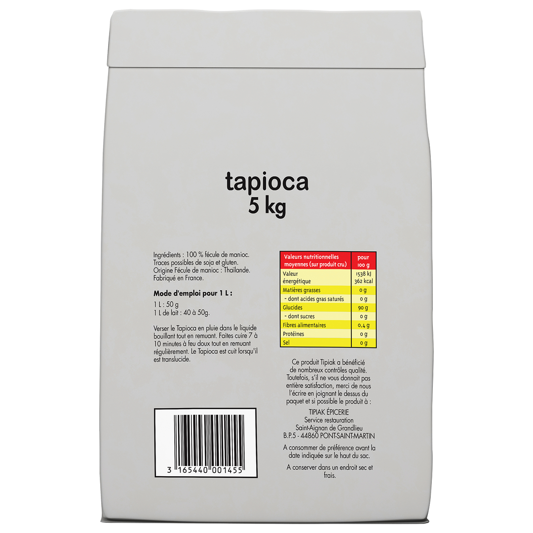 Tapioca - TIPIAK® RESTAURATION - Sac de 5 kg