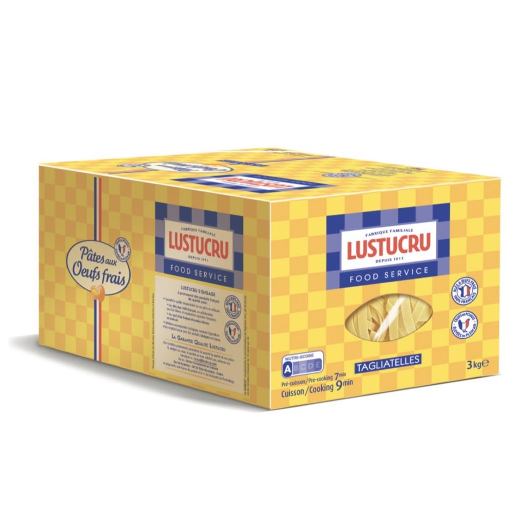 Tagliatelles aux oeufs frais QS - LUSTUCRU - Carton de 3 kg