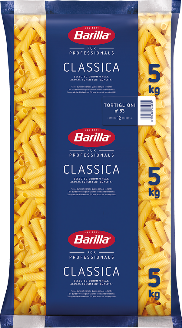 Tortiglioni QS - BARILLA - Sac de 5 kg