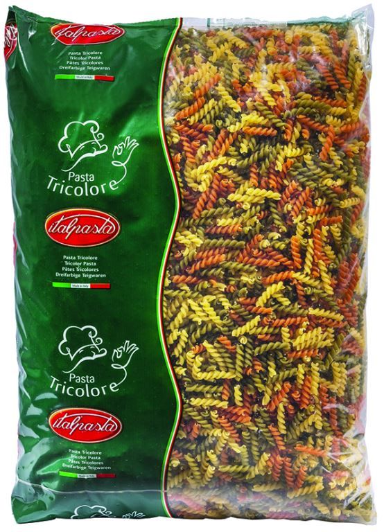 Fusillini tricolore QS - ITAL PASTA - Sac de 5 kg