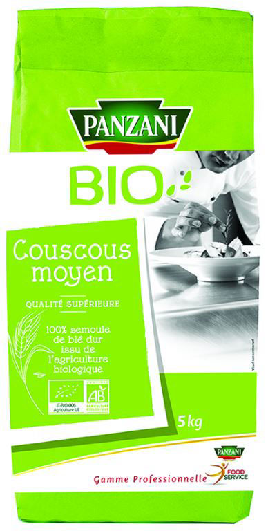 Semoule de couscous Plus+ Bio - PANZANI PLUS - Sac de 5 kg