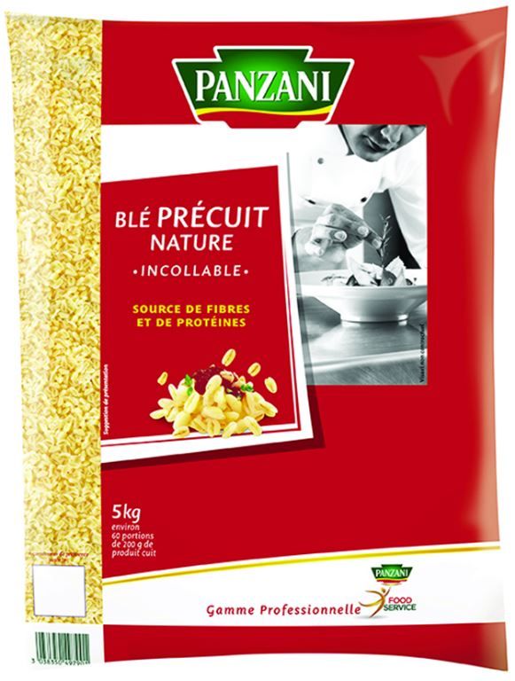 Blé nature précuit Plus+ - PANZANI SOLUTIONS - Sac de 5 kg