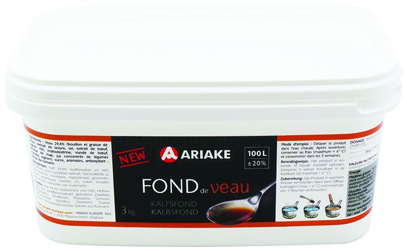 Fonds de veau en pâte - ARIAKE - Seau de 3 kg