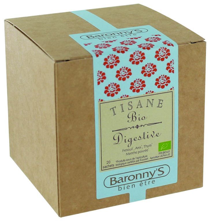 Tisane digestive Bio - BARONNY'S - Boîte de 20 sachets