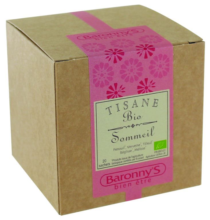 Tisane sommeil Bio - BARONNY'S - Boîte de 20 sachets