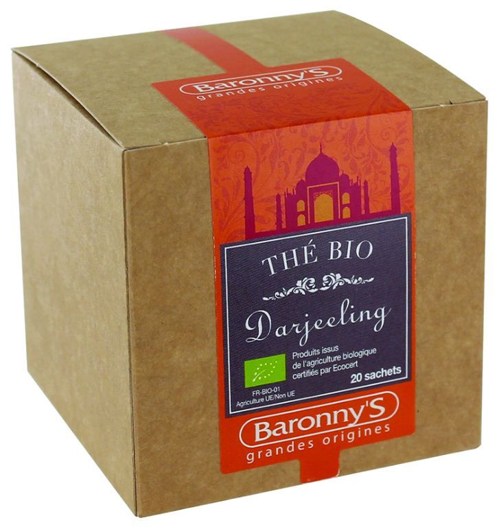 Thé noir Darjeeling Bio - BARONNY'S - Boite de 20 sachets