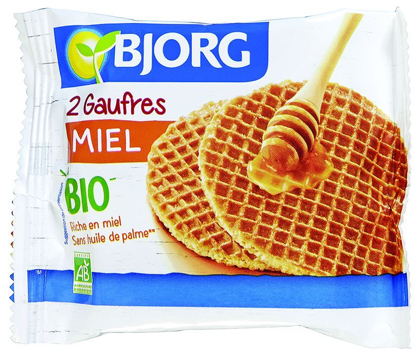 Gaufre au miel Bio - BJORG - Carton de 10 sachets