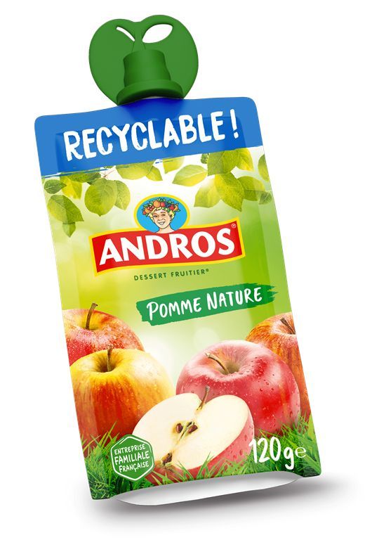 Compote de pommes - ANDROS - Carton de 20 gourdes