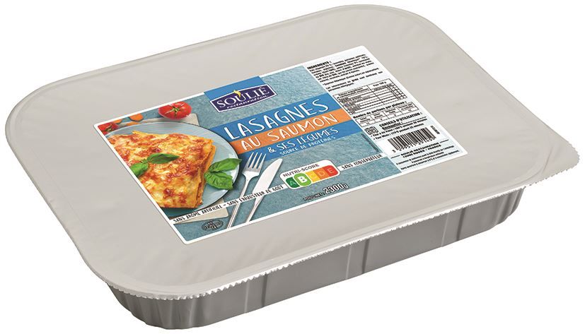 Lasagnes au saumon et légumes - SOULIE - Carton de 4 plateaux