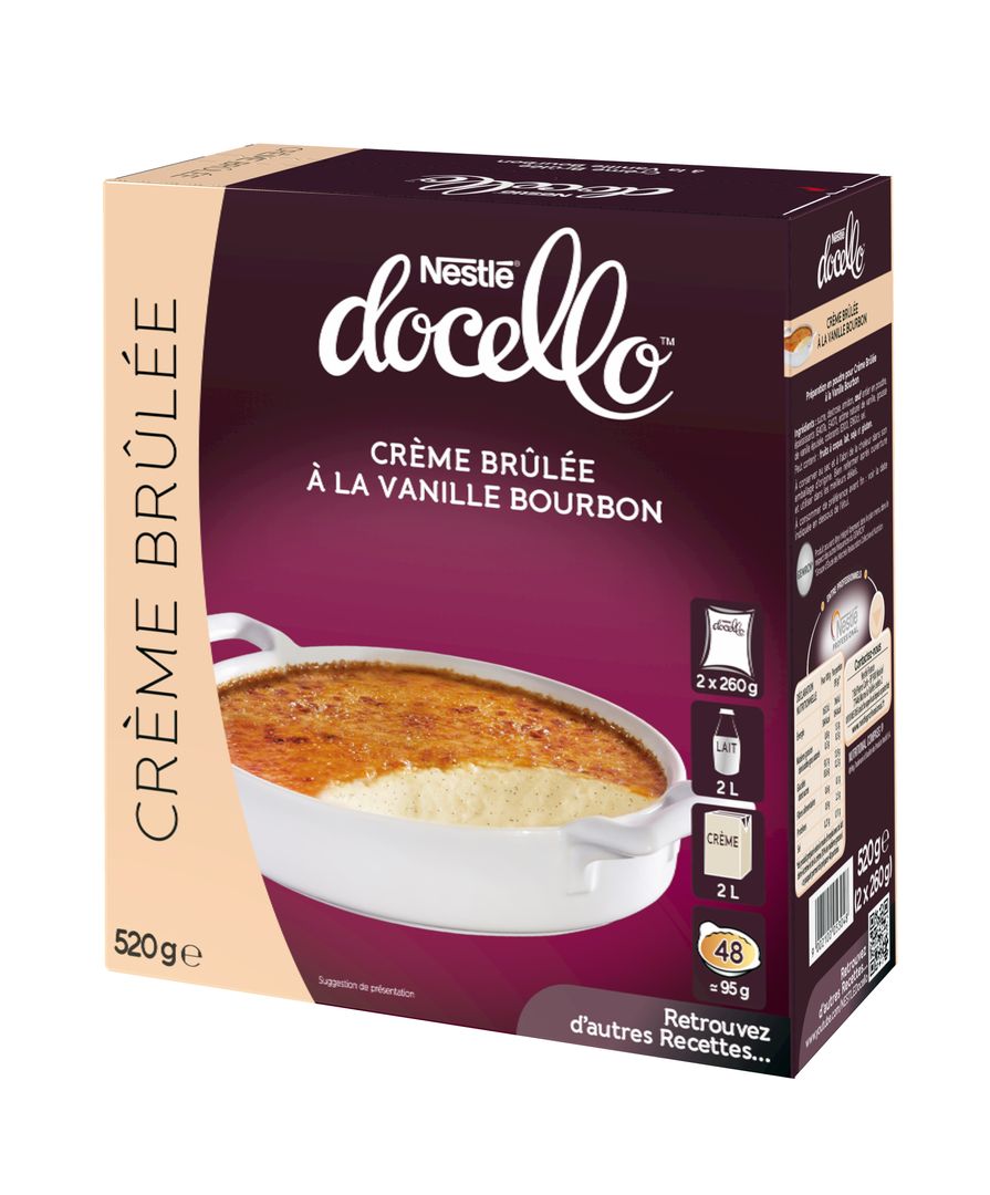 Crème brûlée vanille Bourbon Docello - NESTLE DOCELLO - Boîte de 520 g