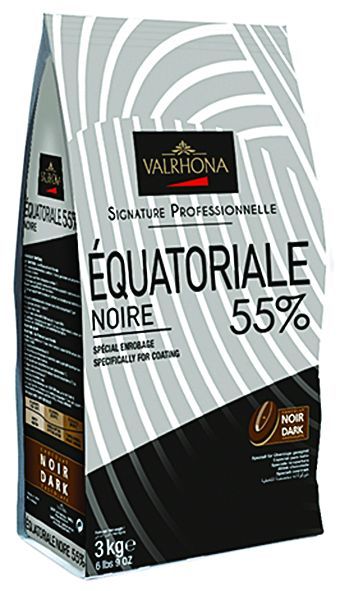 Chocolat noir 55% en fèves Equatoriale - VALRHONA - Sac de 3 kg