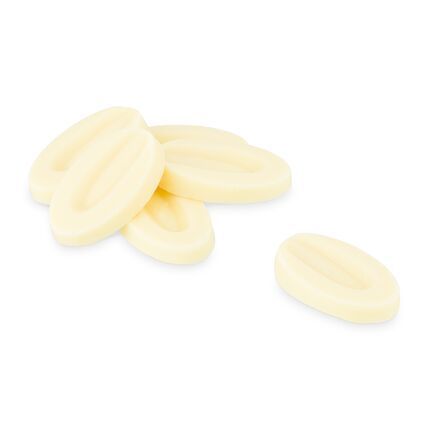 Perles croquantes, garniture de céréales enrobées de chocolat Opalys, blanc,  Valrhona, 3 kg, sac