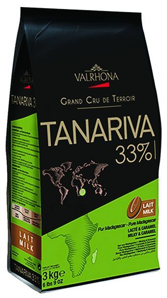 Chocolat au lait 33% en fèves Tanariva - VALRHONA - Sac de 3 kg