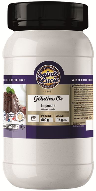 Gélatine Or porcine - SAINTE LUCIE - Pot de 600 g