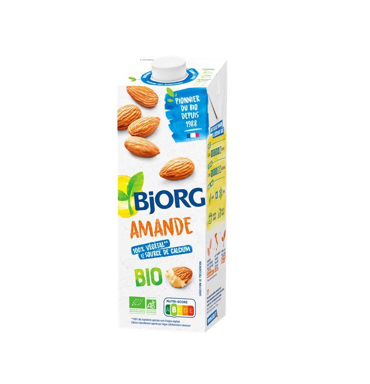 Lait d'amande calcium Bio - BJORG - Carton de 12 briques