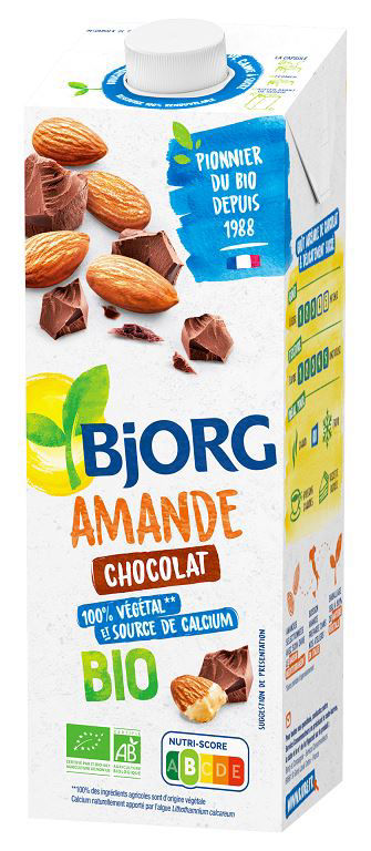 Lait d'amande chocolat Bio - BJORG - Carton de 12 briques