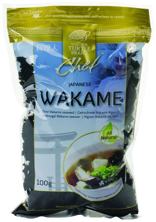 Algues wakamé séchées - GOLDEN TURTLE CHEF - Sachet de 100g