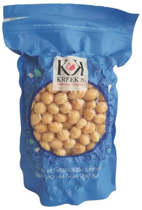 Noix de Macadamia grillées salées - KREEK'S - Sachet de 1 kg