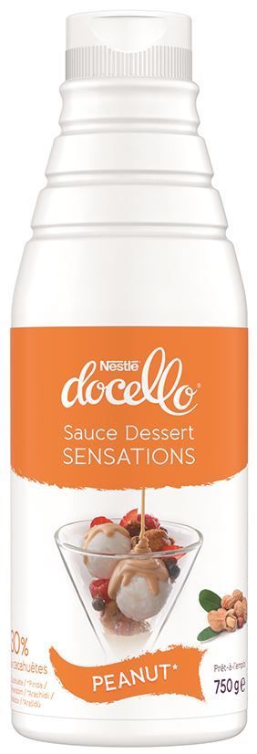 Sauce dessert Sensation saveur cacahuète - NESTLE DOCELLO - Bouteille de 750 g