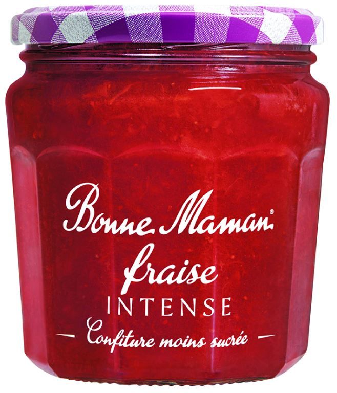 Confiture de fraises allégé en sucres Intense - BONNE MAMAN - Pot de 335 g