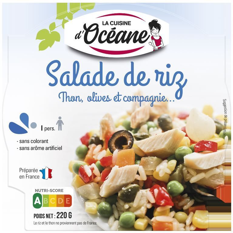 Salade de riz au thon - LA CUISINE D'OCEANE - Carton de 7 unités