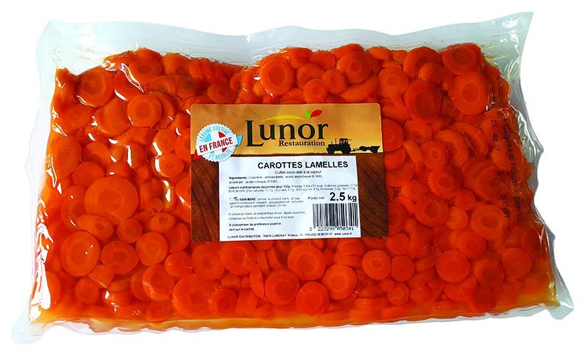 Carottes en lamelles CE2 - LUNOR - Carton de 10 kg