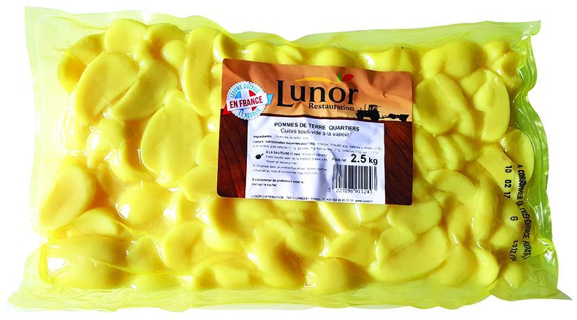 Pommes de terre en quartiers CE2 - LUNOR - Carton de 10 kg