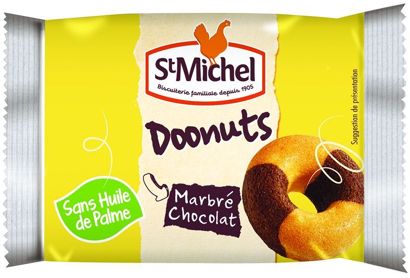 Doonuts marbré au chocolat - ST MICHEL - Carton de 50 unités