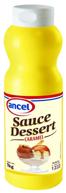 Sauce dessert saveur caramel - ANCEL - Flacon de 1 kg