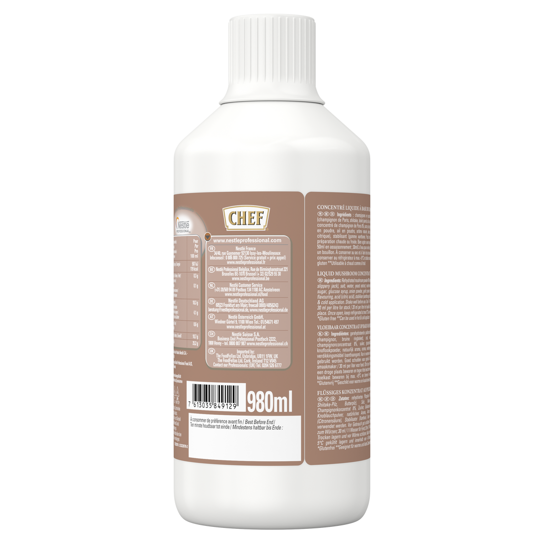 Concentré aux champignons liquide - CHEF® - Bouteille de 980 ml