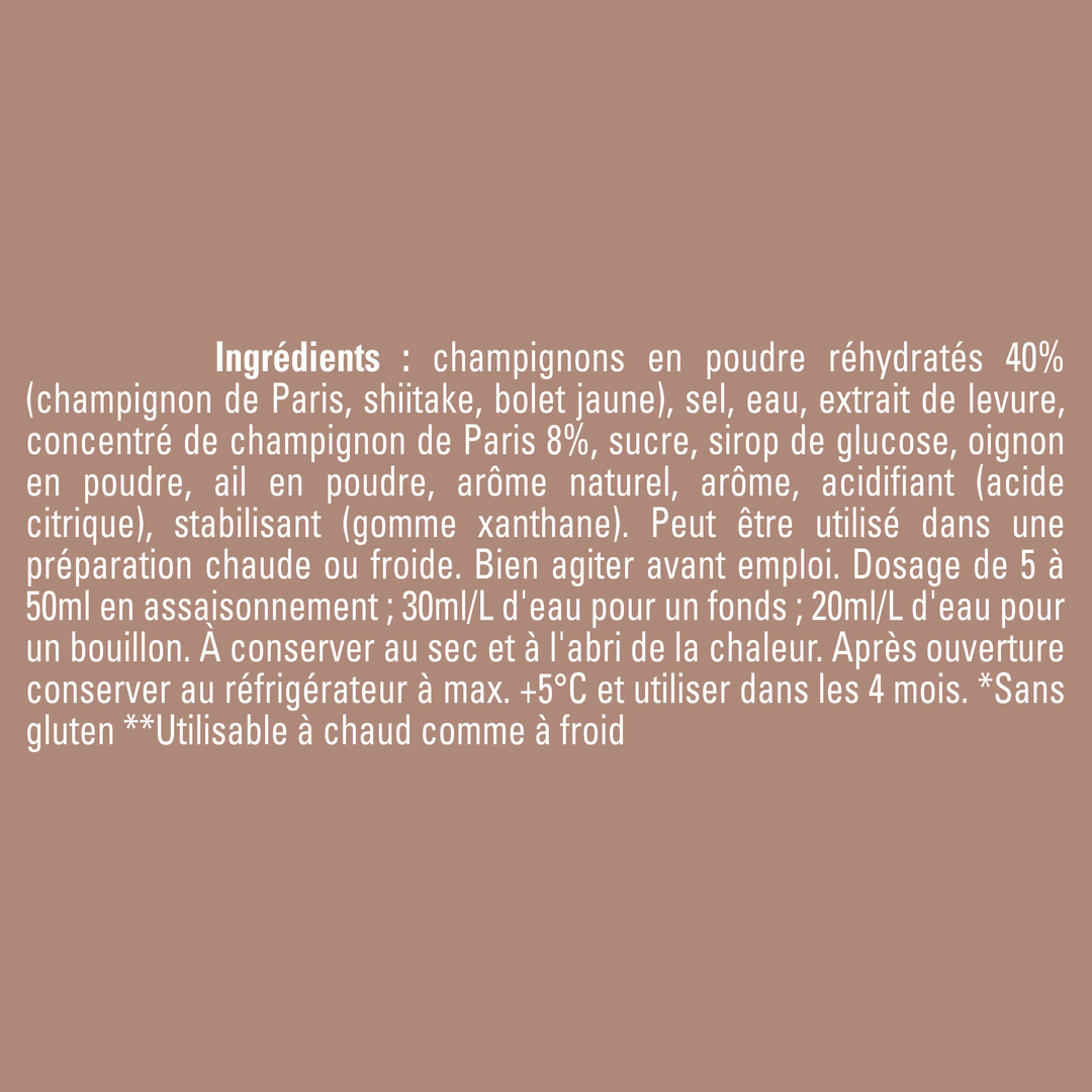 Concentré aux champignons liquide - CHEF® - Bouteille de 980 ml