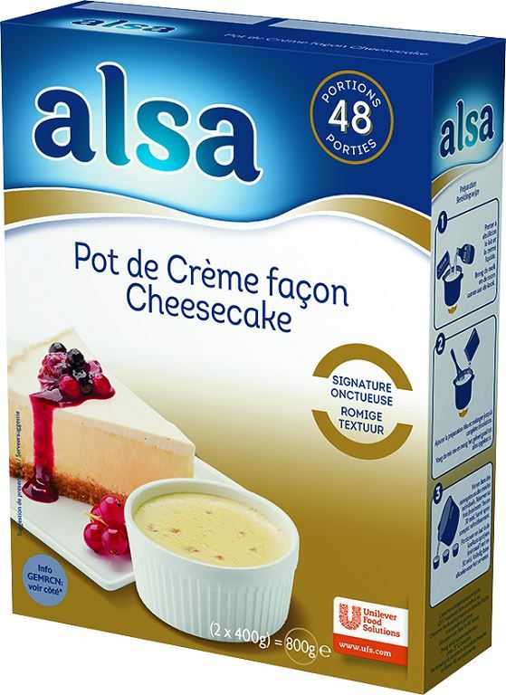 Pot de crème façon cheesecake - ALSA - Boite de 800 g